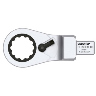 Gedore Einsteck-Ringratschenschlüssel, umschaltbar SE 9x12, 17 mm