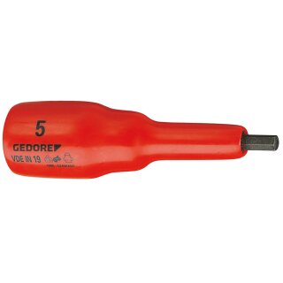 Gedore VDE-Schraubendrehereinsatz 1/2" Innen-6-kant 5 mm