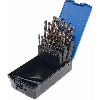 BGS technic Spiralbohrer-Satz | HSS-G M35 Cobaltstahl | 1 - 13 mm | 25-tlg.