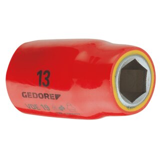 Gedore VDE-Steckschlüsseleinsatz 1/2" 6-kant 10 mm