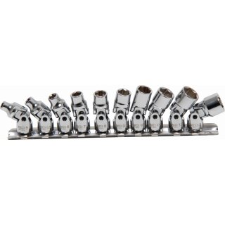 BGS technic Gelenk-Steckschlüssel-Satz | Antrieb Innenvierkant  6,3 mm (1/4") | SW 5 - 13 mm | 10-tlg.
