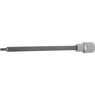 BGS technic Bit-Einsatz | Länge 200 mm | Antrieb Innenvierkant 12,5 mm (1/2") | Innenvielzahn (für XZN) M5