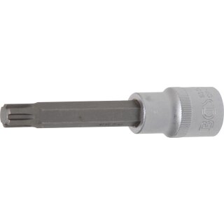 BGS technic Bit-Einsatz | Länge 100 mm | Antrieb Innenvierkant 12,5 mm (1/2") | Keil-Profil (für Ribe) M10,3