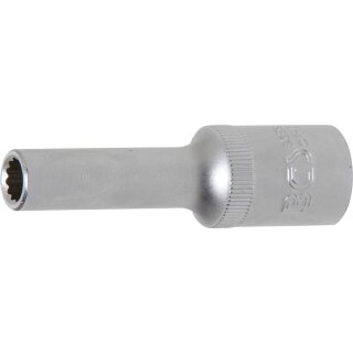 BGS technic Steckschlüssel-Einsatz Zwölfkant, tief | Antrieb Innenvierkant 12,5 mm (1/2") | SW 8 mm