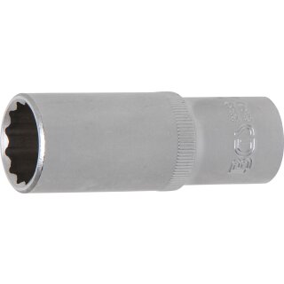 BGS technic Steckschlüssel-Einsatz Zwölfkant, tief | Antrieb Innenvierkant 12,5 mm (1/2") | SW 20 mm