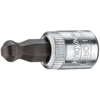 Gedore Schraubendrehereinsatz 1/4" Kugelkopf Innen-6-kant 4 mm