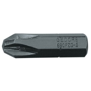 Gedore Schraubendreherbit 1/4", Vorteilspack 10-tlg, Kreuzschlitz PZ 3