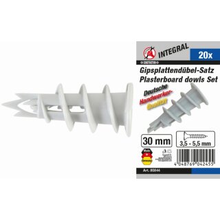 Kraftmann Gipsplattendübel-Sortiment | 20-tlg.