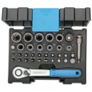 Gedore Bit-Steckschlüsselbox mit Knarre 1/4" 35tlg