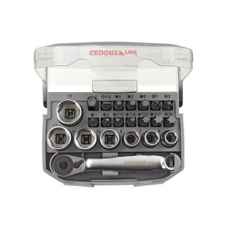 Gedore red Steckschl.Satz 1/4 SW6-13mm +Bits 23tlg