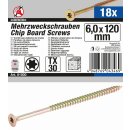 Kraftmann Mehrzweckschrauben | T-Profil (für Torx)...