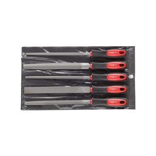 Gedore red Feilensatz 3kt+4kt+Flach+Rund+Halb 5tlg