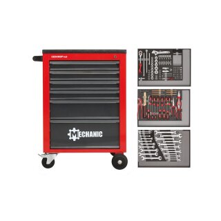 Gedore red Wkz.Satz i.Wks.Wagen MECHANIC rot 129tlg