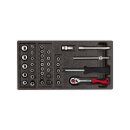 Gedore red Steckschl.Satz 1/4 2/6 CT-Modul 37tlg