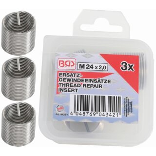 BGS technic Ersatz-Gewindeeinsätze | M24 x 2,0 mm | 3-tlg.
