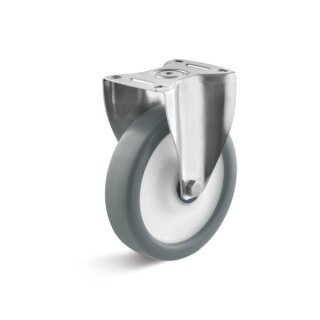 TORWEGGE-0040406 Edelstahl-Bockrolle mit Thermoplastrad  B-MV-TPKH-200-K Ø 200mm