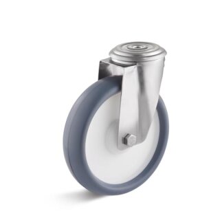 TORWEGGE-0030137 Edelstahl-Lenkrolle mit Thermoplastrad  L-IV-TPBK-080-K-1 Ø 80mm