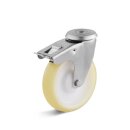 TORWEGGE-0034886 Edelstahl-Lenkrolle mit Doppelstopp und...