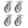 TORWEGGE-0029324 4er Set Apparate-Lenkrolle Edelstahl L-AV-TPGK-100-G-3 Ø 100mm