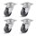 TORWEGGE-0039085 4er Set Apparate-Lenkrolle Edelstahl L-AV-PAA-075-G-3 Ø 75mm