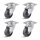 TORWEGGE-0037707 4er Set Apparate-Lenkrolle Edelstahl L-AV-PAA-050-G-3 Ø 50mm