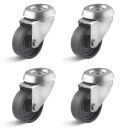 TORWEGGE-0035330 4er Set Apparate-Lenkrolle Edelstahl...