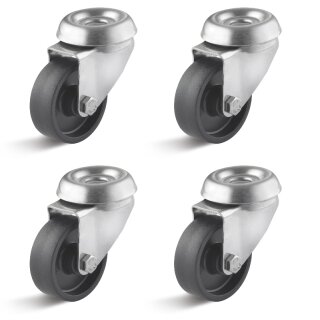 TORWEGGE-0035327 4er Set Apparate-Lenkrolle Edelstahl L-AV-PAA-050-G-1 Ø 50mm