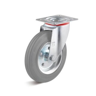 TORWEGGE-0031314 Vollgummi-Lenkrolle L-IS-SGS-140-R-3-grau Ø 140mm