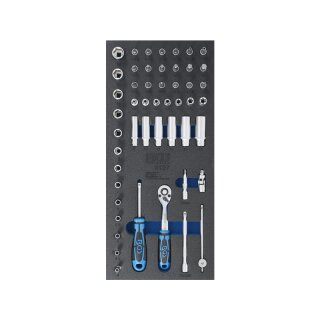 BGS technic Werkstattwageneinlage 1/3: Steckschlüssel-Satz | 6,3 mm (1/4") | 50-tlg.