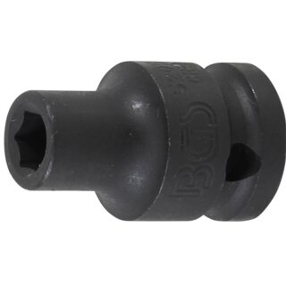 BGS technic Kraft-Steckschlüssel-Einsatz Sechskant | Antrieb Innenvierkant 12,5 mm (1/2") | SW 8 mm