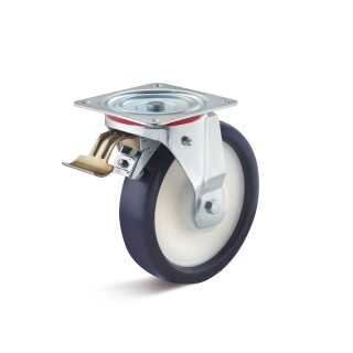 TORWEGGE-0040588 Elastik-Polyurethan-Lenkrolle mit Doppelstopp L-IP-EPUK-250-K-3-DSV-GP Ø 250mm