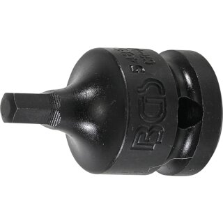 BGS technic Kraft-Bit-Einsatz | Antrieb Innenvierkant 12,5 mm (1/2") | Innensechskant 6 mm