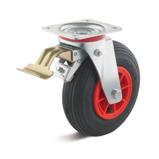 TORWEGGE-0037263 Lenkrolle mit Doppelstopp und Luftrad L-IP-LRK1-230-R-3-DSV Ø 230mm