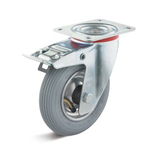 TORWEGGE-0024215 Lenkrolle mit Doppelstopp und Luftrad L-IS-LRS1-185-R-3-DSN Ø 185mm