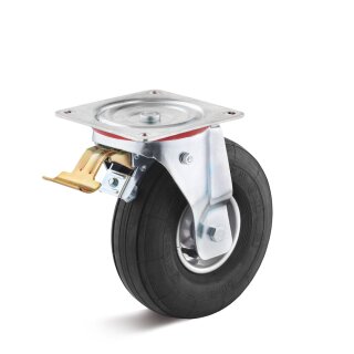TORWEGGE-0018616 Lenkrolle mit Doppelstopp und Luftrad L-IP-LRS4-245-R-3-DSV Ø 245mm