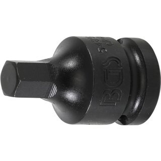 BGS technic Kraft-Bit-Einsatz | Antrieb Innenvierkant 12,5 mm (1/2") | Innensechskant 10 mm
