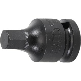 BGS technic Kraft-Bit-Einsatz | Antrieb Innenvierkant 12,5 mm (1/2") | Innensechskant 11 mm