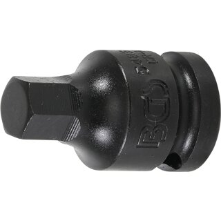 BGS technic Kraft-Bit-Einsatz | Antrieb Innenvierkant 12,5 mm (1/2") | Innensechskant 12 mm
