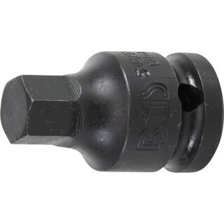 BGS technic Kraft-Bit-Einsatz | Antrieb Innenvierkant 12,5 mm (1/2") | Innensechskant 13 mm