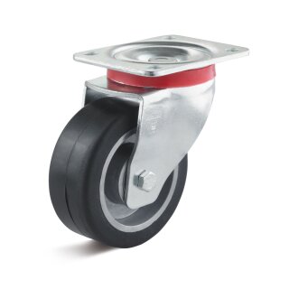 TORWEGGE-0020250 Elastik-Vollgummi-Lenkrolle L-IM-EGA-100-K-3 Ø 100mm