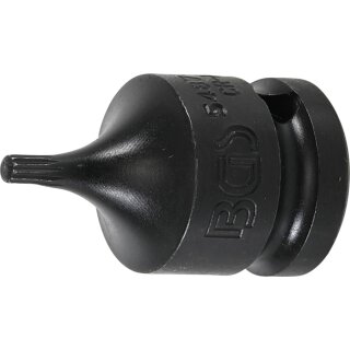 BGS technic Kraft-Bit-Einsatz | Antrieb Innenvierkant 12,5 mm (1/2") | Innenvielzahn (für XZN) M4