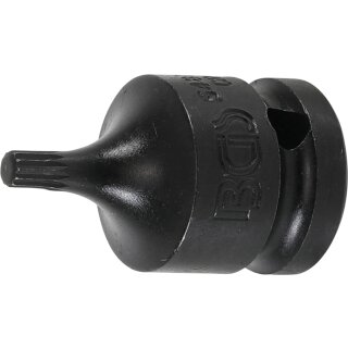 BGS technic Kraft-Bit-Einsatz | Antrieb Innenvierkant 12,5 mm (1/2") | Innenvielzahn (für XZN) M5
