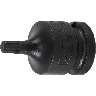 BGS technic Kraft-Bit-Einsatz | Antrieb Innenvierkant 12,5 mm (1/2") | Innenvielzahn (für XZN) M6