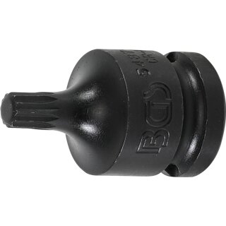 BGS technic Kraft-Bit-Einsatz | Antrieb Innenvierkant 12,5 mm (1/2") | Innenvielzahn (für XZN) M8