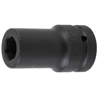 BGS technic Kraft-Steckschlüssel-Einsatz Sechskant, tief | Antrieb Innenvierkant 25 mm (1") | SW 22 mm