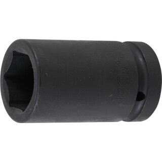 BGS technic Kraft-Steckschlüssel-Einsatz Sechskant, tief | Antrieb Innenvierkant 25 mm (1") | SW 34 mm
