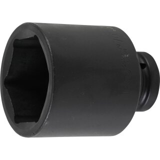 BGS technic Kraft-Steckschlüssel-Einsatz Sechskant, tief | Antrieb Innenvierkant 25 mm (1") | SW 70 mm