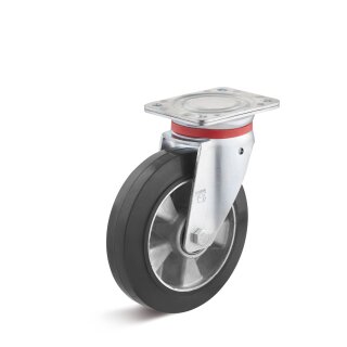 TORWEGGE-0023883 Schwerlast Elastik-Vollgummi-Lenkrolle L-IG-EGA-250-K-3 Ø 250mm