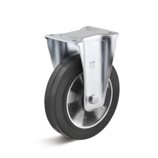 TORWEGGE-0023760 Schwerlast Elastik-Vollgummi-Bockrolle B-IG-EGA-250-K-3 Ø 250mm