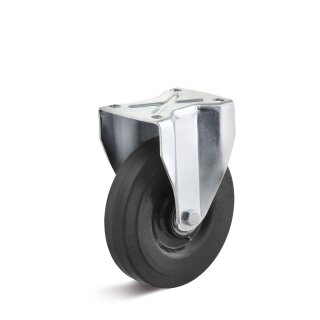 TORWEGGE-0015324 Schwerlast Elastik-Vollgummi-Bockrolle B-IH-EGS-160-K Ø 160mm
